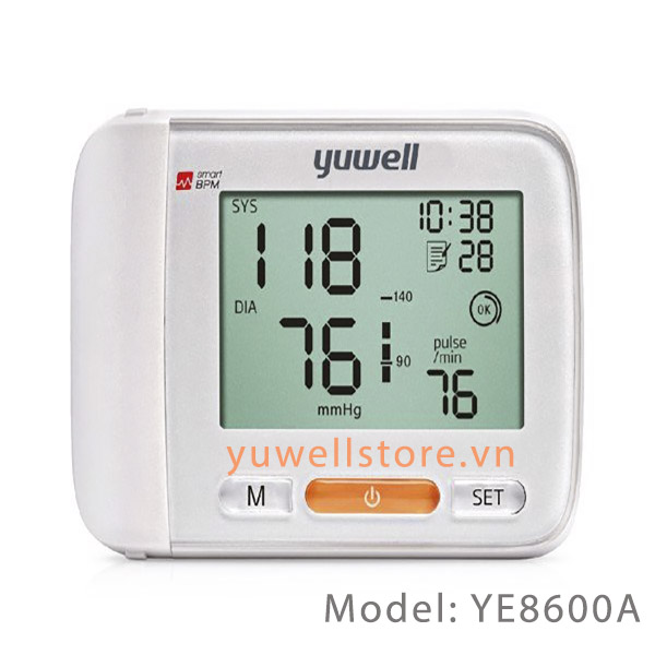 Máy Đo Huyết Áp Điện Tử Cổ Tay Yuwell YE8600A