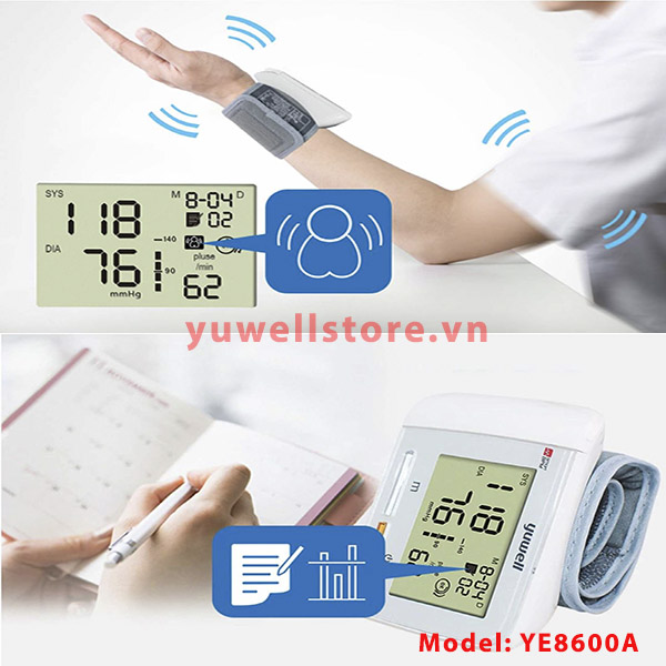 Máy Đo Huyết Áp Điện Tử Cổ Tay Yuwell YE8600A