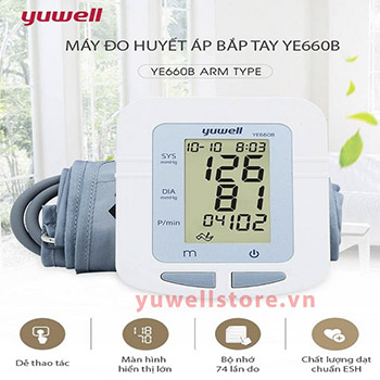  Máy Đo Huyết Áp Yuwell Bắp Tay YE660B
